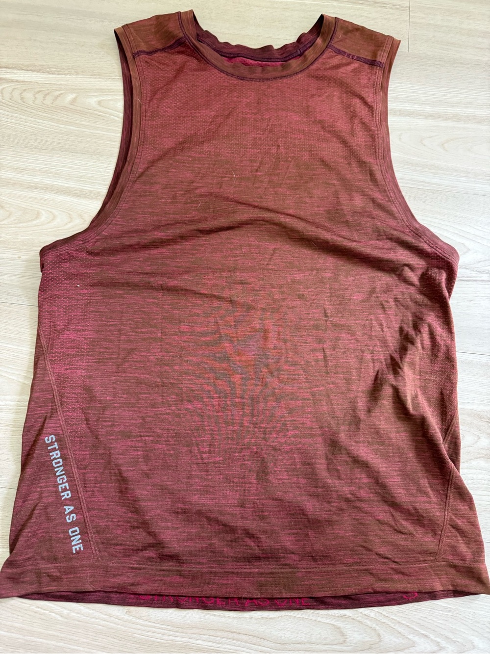 lululemon athletica heathered rust red sleeveless tank
